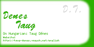 denes taug business card